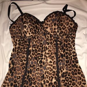 Leopard print lingerie top